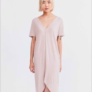 Silence and Noise Two Tone Rib Cocoon Midi Dress
